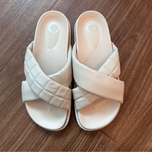 Journee Collection Shoes - Journee Collection Women's Aveena Slide Sandals Sz 8 Bone